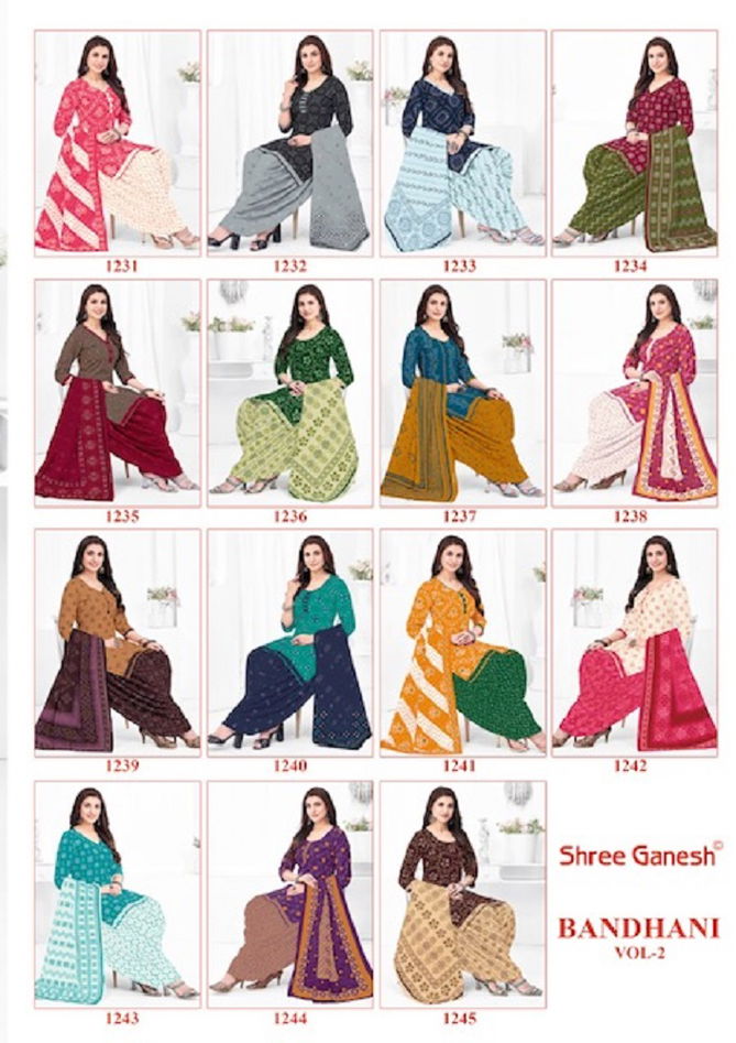 Shree Ganesh Bandhni Vol 2 Patiala Cotton Dress Material Catalog